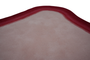 Tapis d'intérieur en laine 100% écologique, forme organique, fait main, touffeté, rose et marron, style moderne, poils moyens, pour la décoration du salon - Product Image 3