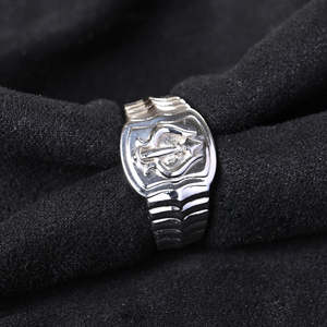 NOVAMART Fine Buy Premium 925 Pure Sterling <b>Silver</b> <b>Rings</b> for <b>Men</b> Geometric Design with Zircon or Pearl Rhodium Gold Plated Multi - Product Image 2