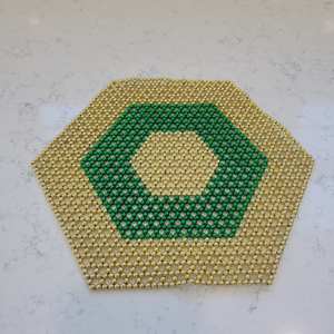 Mantel Individual ecológico hecho a mano con cuentas de poliéster/algodón para mesa de comedor patrón Floral centro de mesa de boda de punto personalizable - Product Image 1