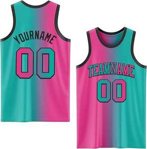 2025 New Arrival Sleeveless <b>Men's</b> <b>Basketball</b> <b>Tops</b> 100%Polyester Fabric Gradient Color Fully Sublimated <b>Basketball</b> Jersey For <b>Men</b> - Product Image 4