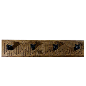 Rustic Wooden <b>Wall</b> Shelf with Hooks <b>for</b> Entryway Organizer <b>Key</b> <b>Holder</b> Mail Storage Plant Display Multipurpose <b>Wall</b>-Mounted Decor - Product Image 3