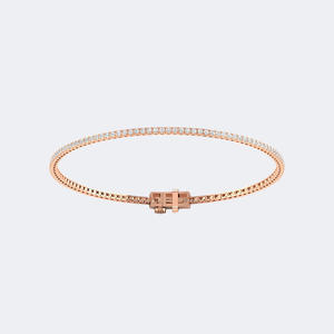 Pulsera de Plata con Incrustaciones Redondas de Lujo, 2.00CTW, Cristales Brillantes, Joyería de Tenis Atrevida para Venta al por Mayor - Product Image 2