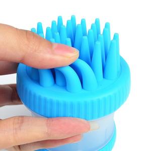 Practical Design Multifunctional Pets Scrub Buster Soft Silicone <b>Dog</b> Washing Brush Built-in Shampoo Reservoir - Product Image 1