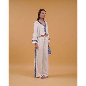 Pantalons en jean rayés pour femmes en gros, ensemble parfait pour toutes les tenues - Product Image 1