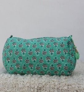 Juego de 3 neceseres indio de algodón con estampado floral, bolsa de lavado acolchada, Kit de afeitado, neceser con cierre de cremallera, bolsas de viaje - Product Image 6