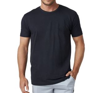 Haute qualité luxe mince goutte épaule Polyester mélange 240 Gsm respirant col rond Sport Gym blanc T-Shirt pour hommes - Product Image 5