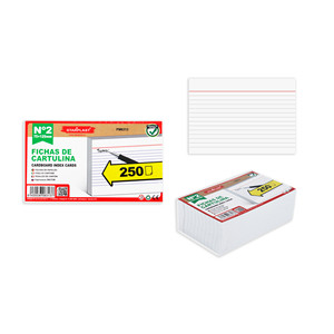 N2 75X125H 250U Tarjetas de cartón Líneas Bloc de notas - Product Image 1