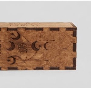 Nouvelle arrivée, boîte à tarot en bois, ensemble de cartes, design artistique, conteneur de rangement décoratif - Product Image 3