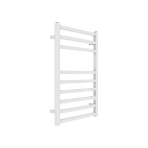 Bianco opaco portasciugamani per mobili termici a forma quadrata riscaldatore da bagno per bagni-misure... - Product Image 1