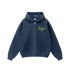 เสื้อฮู้ดผ้าคอตตอน100% สำหรับผู้ชายเสื้อครอปแบบสวมหัวโอเวอร์ไซส์ผ้าฝรั่งเศสผ้าเทอร์รี่500gsm หรูหรา - Product Image 1