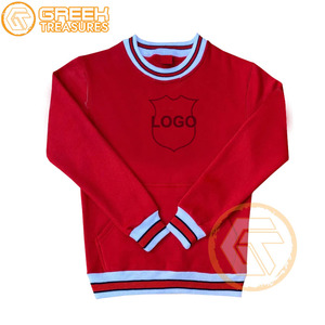 Sudadera bordada de lana de algodón Alfa de alta calidad, jersey de hermandad personalizado, estampado transpirable de fraternidad - Product Image 6