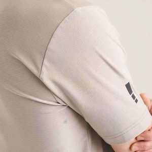 T-shirt en coton 100% uni à manches courtes, broderie personnalisée du logo, respirant, décontracté, de haute qualité pour hommes - Product Image 6