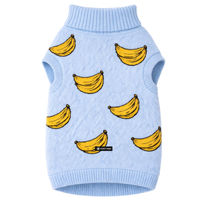 Suéter de Punto para Perro con Diseño de Plátano, Cálido y Cómodo para Invierno, Ropa de Punto Suave para Mascotas, Divertido Patrón de Frutas - Product Image 5