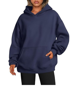 Nueva Llegada, Sudadera con Capucha Extra Grande para Mujer, Manga Larga, OEM, en Venta, Sudadera con Capucha de Color Sólido para Mujer de Invierno con Talla Personalizada - Product Image 2