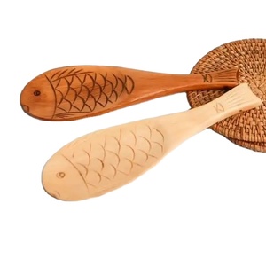 New Fish Design Cooking <b>Utensil</b> Natural Eco-Friendly High Quality Wooden Made India New Design Solid Cutlery Flatware Quality - Product Image 1