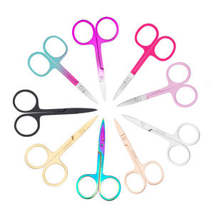 QNQ Petite Lame Droite En Acier Inoxydable En Plastique Sourcils Cils Pince À Épiler Ciseaux Ensemble pour Faux Cils Durable - Product Image 2