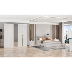 ZQ MDF Wood <strong>Bedroom</strong> <strong>Furniture</strong> Sets Queen Size Storage Bed with Upholstered Headboard Full Size <strong>White</strong> High <strong>Gloss</strong> <strong>Bedroom</strong> Set - Product Image 1