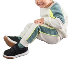 Ensemble de survêtement pour enfants, vêtements pour enfants, nouveau logo personnalisé, unisexe, décontracté, couleur unie, sweat-shirt à capuche, pantalon de jogging à cordon de serrage, deux pièces - Product Image 2