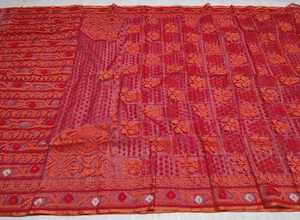 Exclusif Deshi Dhakai Jamdani Sharee de haute qualité pour les femmes JAMDANI FABRIC Bleu ROUGE VERT Doré Bleu Ciel du Bangladesh - Product Image 3