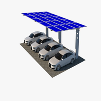 Structures de carport durables en acier galvanisé à chaud/alliage d'aluminium pour panneaux solaires, montages sur toit ou sur poteaux pour applications solaires utilitaires