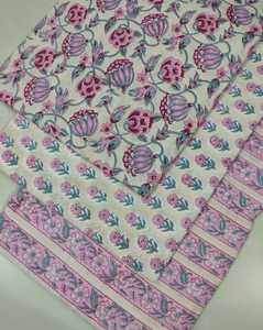 100%Cotton Hand Block Printed Fabric Handcrafted Jaipur Heritage Traditional Eco Friendly Breathable Block Print Cotton Fabric - Product Image 1