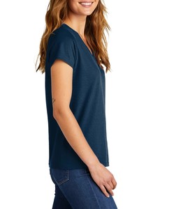 Vente en gros de haut de yoga vierge oversize d'été t-shirts pour femmes t-shirt court uni pour dames t-shirt à col en V en coton de haute qualité - Product Image 3