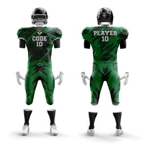 ชุดเสื้อฟุตบอลอเมริกันของเด็กผู้ชายแบบปรับแต่งได้ชุดเสื้อฟุตบอลแบบสั้นระบายอากาศได้ดี - Product Image 1