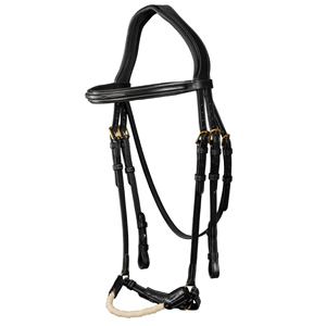 Bride et rênes de cheval en cuir pleine fleur de meilleure qualité, ensemble de muserolles confortables exportations de fabricants indiens - Product Image 2