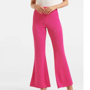 Pantalon évasé pour femmes Pantalon large taille haute en tissu respirant et doux pour toutes les saisons Pantalon évasé - Product Image 1