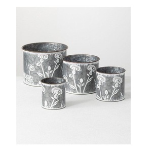 Decoración de jardín galvanizada de tendencia superior Maceta y jardineras de acabado moderno de larga duración para espacios exteriores y jardín - Product Image 2