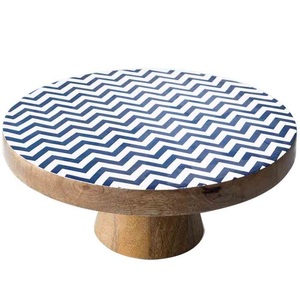 Hotel Tableware Decoration Accessories Enamel Finishing Wooden <b>Cake</b> <b>Stand</b> - Product Image 2