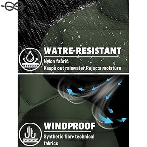 Chaquetas acolchadas ligeras para hombre, chaqueta de invierno hinchada cálida con cuello levantado, Abrigo acolchado repelente al agua a prueba de viento para clima frío - Product Image 2