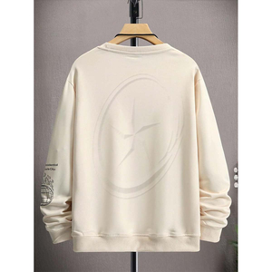 Sweat-shirt personnalisé pour hommes, pull-over à manches longues et à col rond surdimensionné avec impression de lettres - Product Image 4
