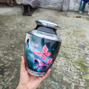 Urnas grandes de cremación de mariposas de estilo americano para hombres y mujeres adultos, suministros funerarios para entierro para hombres y mujeres - Product Image 4