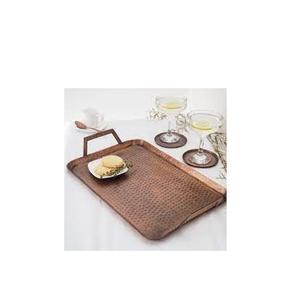 Bandeja de cobre personalizada decorativa para frutas secas, bandeja de Metal de lujo de acero inoxidable para fruta, venta en casa - Product Image 1