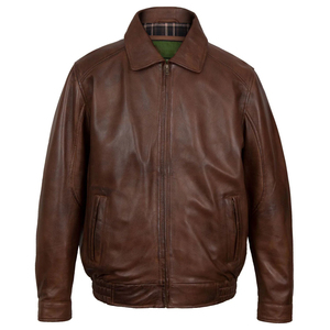 New High Quality Custom Design Men's Leather Jacket-Waterproof Eco-Friendly Reversible Front Logo Wholesale Price <b>Winter</b> Fashion - Product Image 1