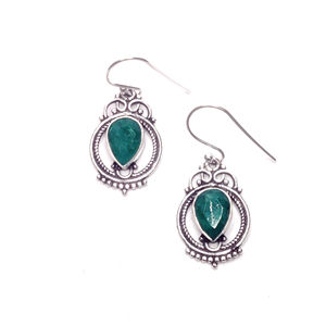 4.7 Grams <b>Emerald</b> <b>Drop</b> <b>Earrings</b> Fashion Accessory - Product Image 1