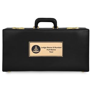 Past Master Blue Lodge Delantal Estuche Placa de metal Personalización Medio tamaño Estuche personalizado con cualquier tamaño Parches bordados que necesite - Product Image 2