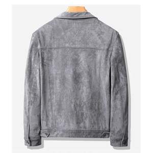 Veste en cuir décontractée en daim automne/hiver Veste en cuir de chèvre tendance de grande taille avec logo personnalisé pour hommes - Product Image 2