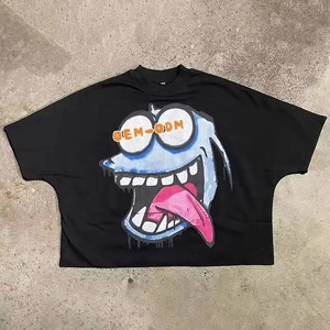 เสื้อเจอร์ซีย์เฮฟวี่เวทของผู้ชายเสื้อ300gsm คอเล็กเสื้อครอปไหล่เสื้อครอปแขนยาวทรงบ็อกซี่ฟิตสไตล์ทางการ - Product Image 2