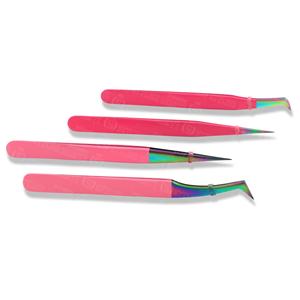 Pinzas Profesionales para Extensiones de Pestañas, Pinzas Curvas y Rectas de Acero Inoxidable, Herramientas de Salón para Pestañas, Marca Privada OEM - Product Image 2
