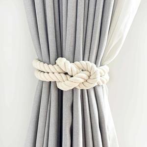 Handmade Cotton <b>Curtain</b> <b>Tieback</b>, Square Knot Drapery <b>Tieback</b> - Product Image 1