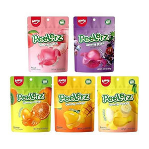 Haute Qualité Amos Peelerz Jelly Beans Mangue Raisins Pêche 120g Partager Poche Vente Chaude En Gros Usine Prix Meilleure Qualité Bonbons - Product Image 4
