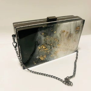 ICON EXPOSURE LINKED Handmade Resin Rhinestone Clutch Zipper Custom Logo-Luxury Designer Summer Purse High Quality Best Price - Product Image 1