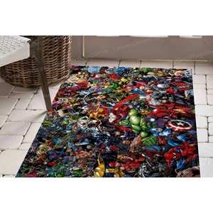 <b>Marvel</b> Heroes <b>Printed</b> Rug: Vibrant Kids Room Rug for Nursery,Nonwoven Thin Rug - Product Image 4