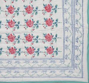 Edredón Kantha Reversible hecho a mano, colcha de retales de seda, edredón Sari cosido a mano, estampado de algodón de alta calidad para ropa de cama - Product Image 4