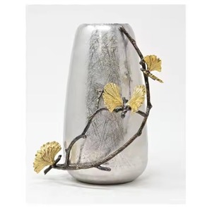 Nouvel arrivage Style côtier en aluminium d'excellente qualité vase durable finition miroir décor de table moderne arrivée supérieure - Product Image 1