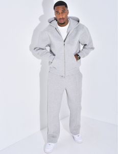 Conjunto Deportivo para Hombre, Corte Holgado, Tela Diver, Sudadera con Cierre y Pantalones Rectos - Product Image 4