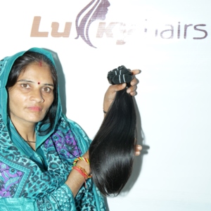 Venta al por mayor de extensiones de cabello humano virgen natural negro de calidad cutícula alineada doble trama mechones rectos máquina vietnamita - Product Image 5