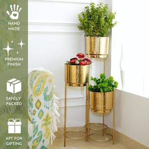 Florero Moderno de Oro, Decoración de Hogar de Lujo, Centro de Mesa, Elegante Florero de Metal con Diseño Floral - Product Image 6